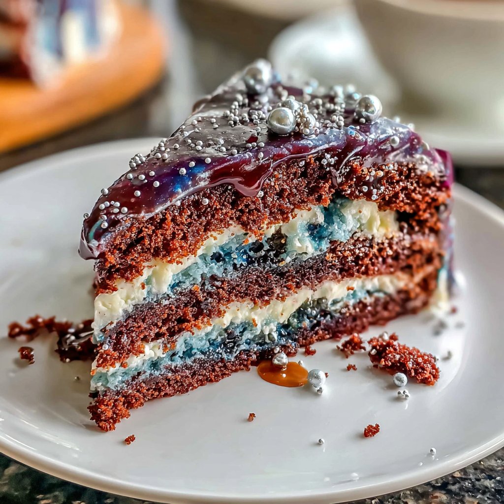 Pisces Cake With Galaxy Theme