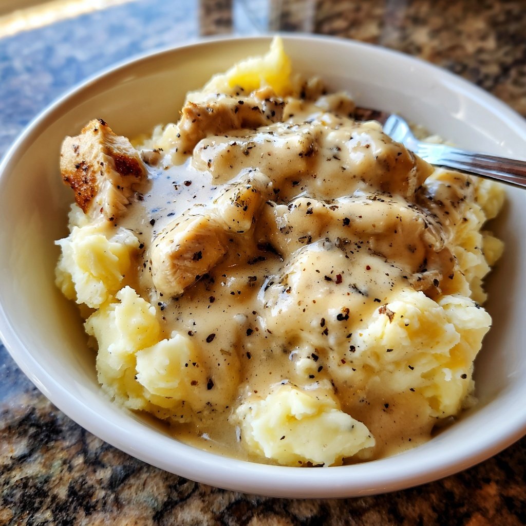 Comfort Food Creamy Chicken and Mashed Potatoes