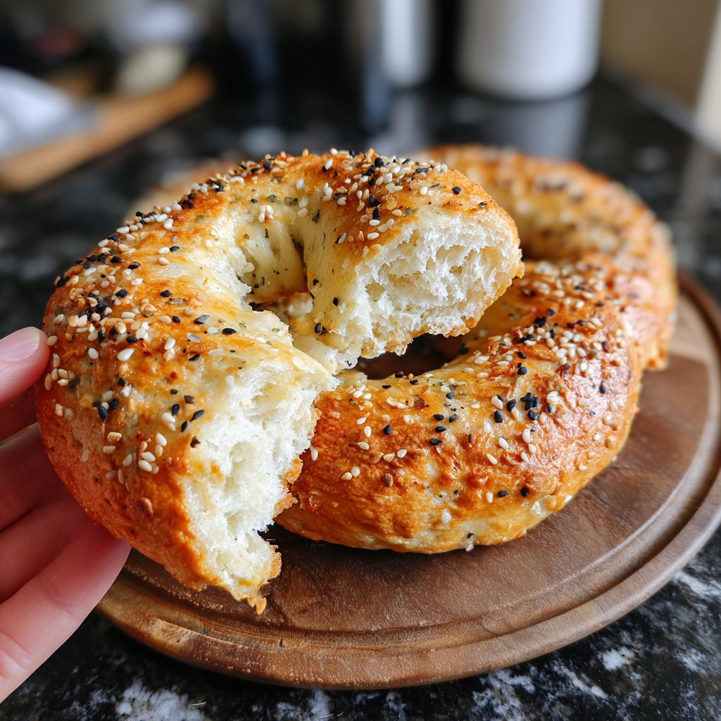 Air Fryer Yogurt Bagels