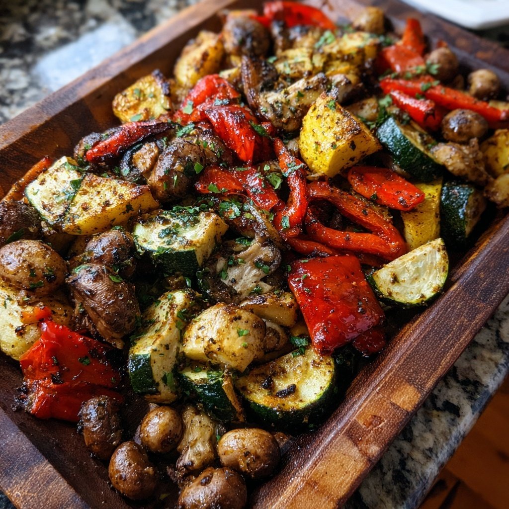 Garlic Herb Roasted Vegetable Tray