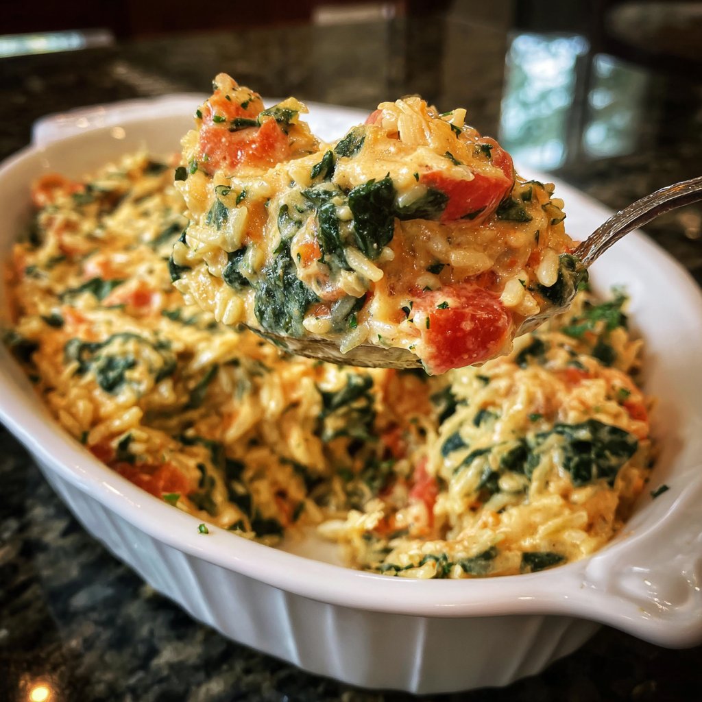 Creamy Spinach Tomato Rice