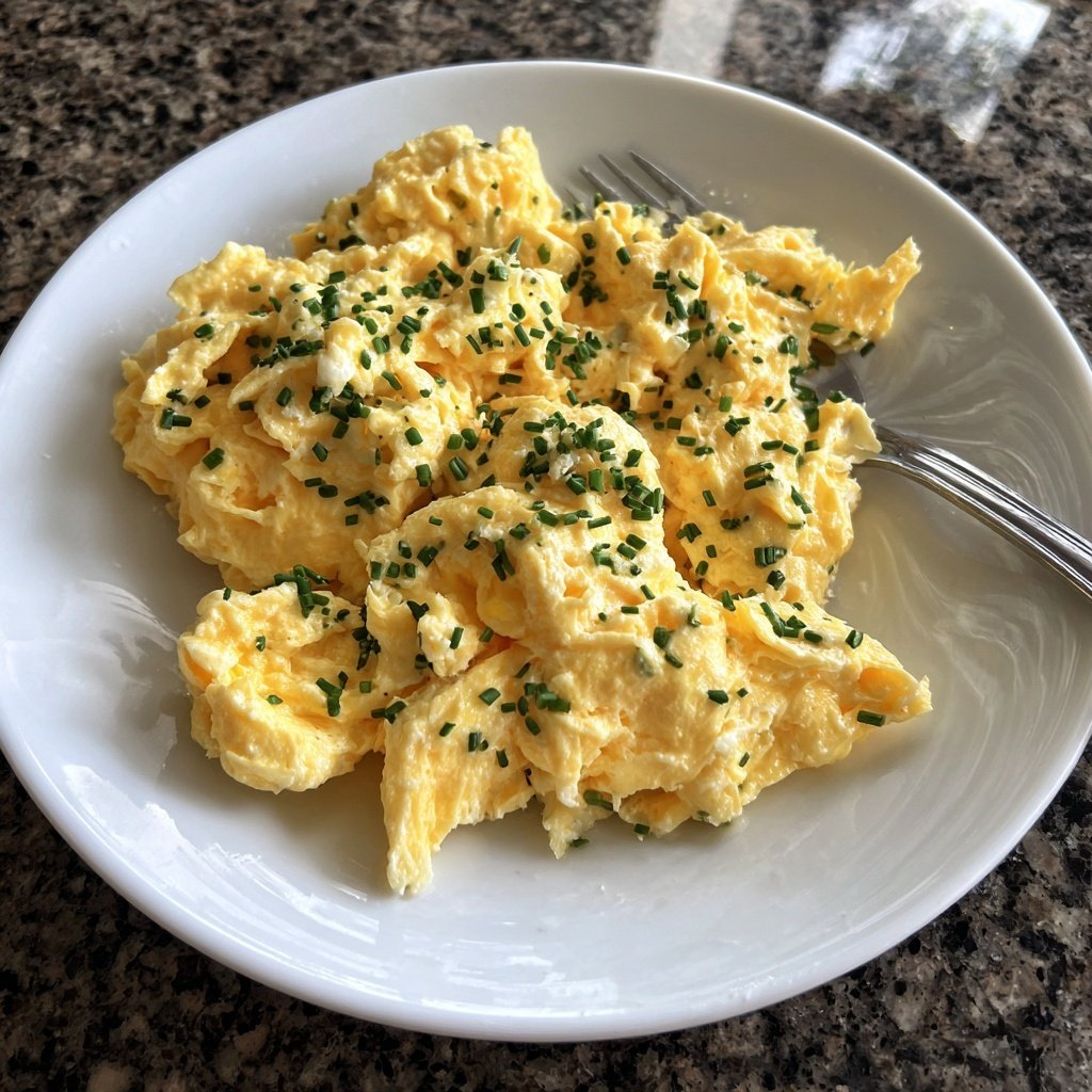 High Protein Scrambled Eggs With Cottage Cheese