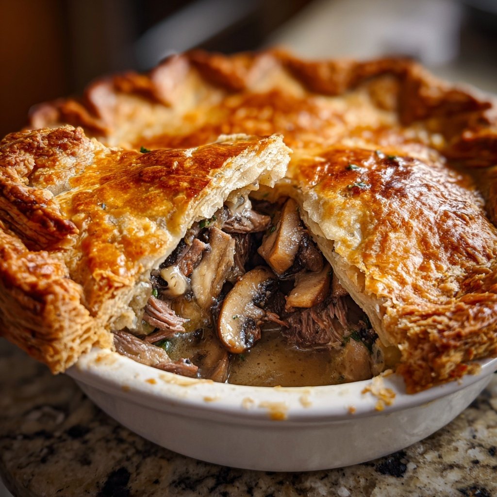 Comfort Food Beef and Mushroom Pot Pie