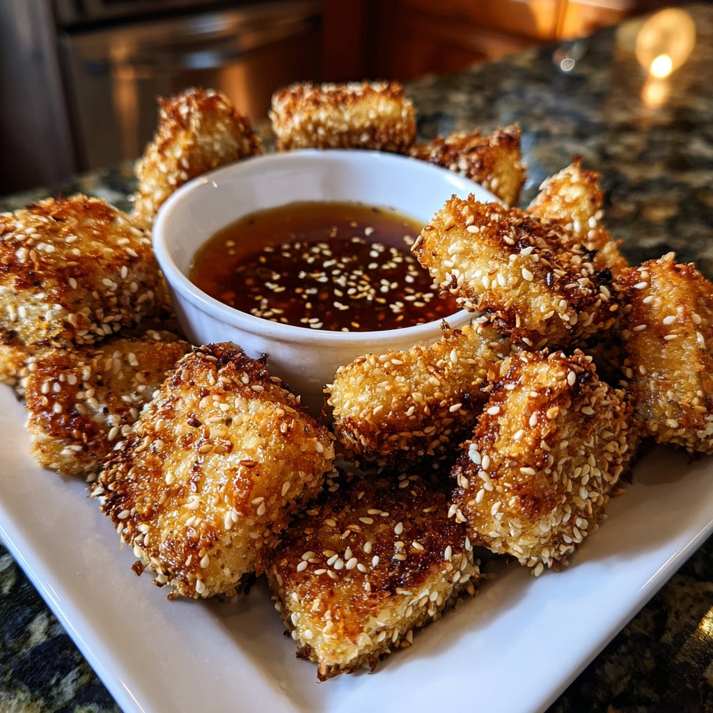 Super Bowl Party Food Crispy Tofu Nuggets