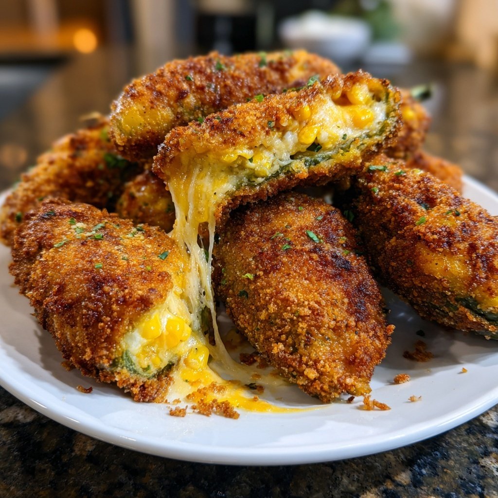 Jalapeno Poppers Stuffed with Corn