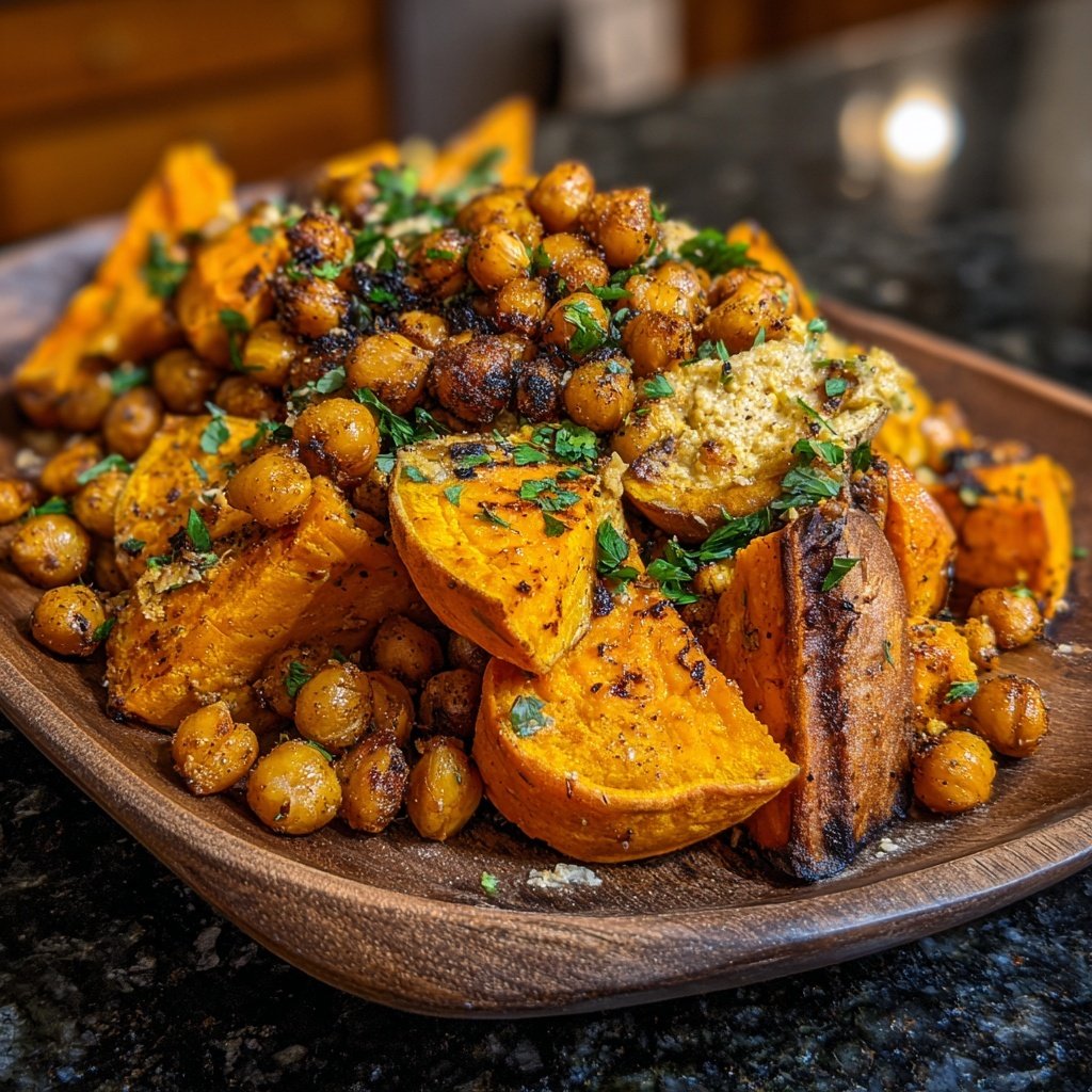 Roasted Sweet Potato Chickpea Medley