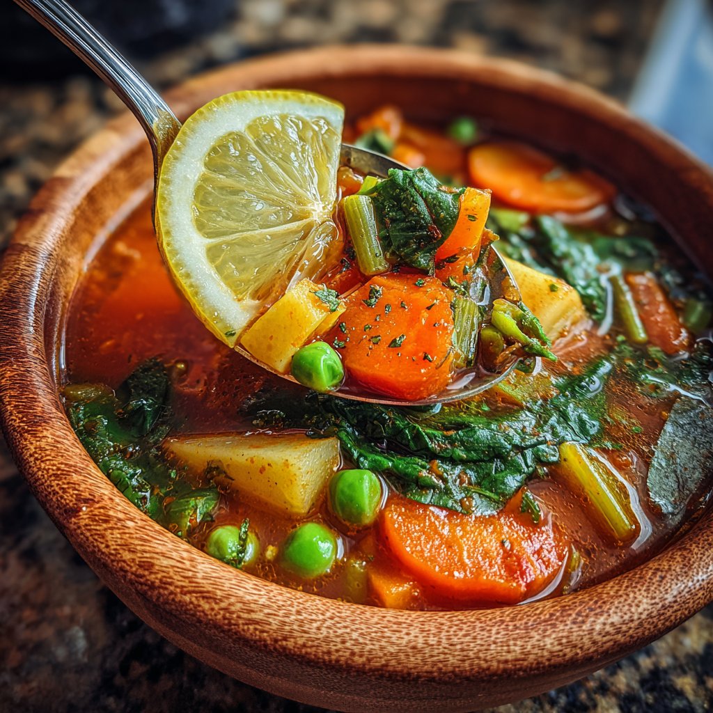 Spring Vegetable Soup With Lemon