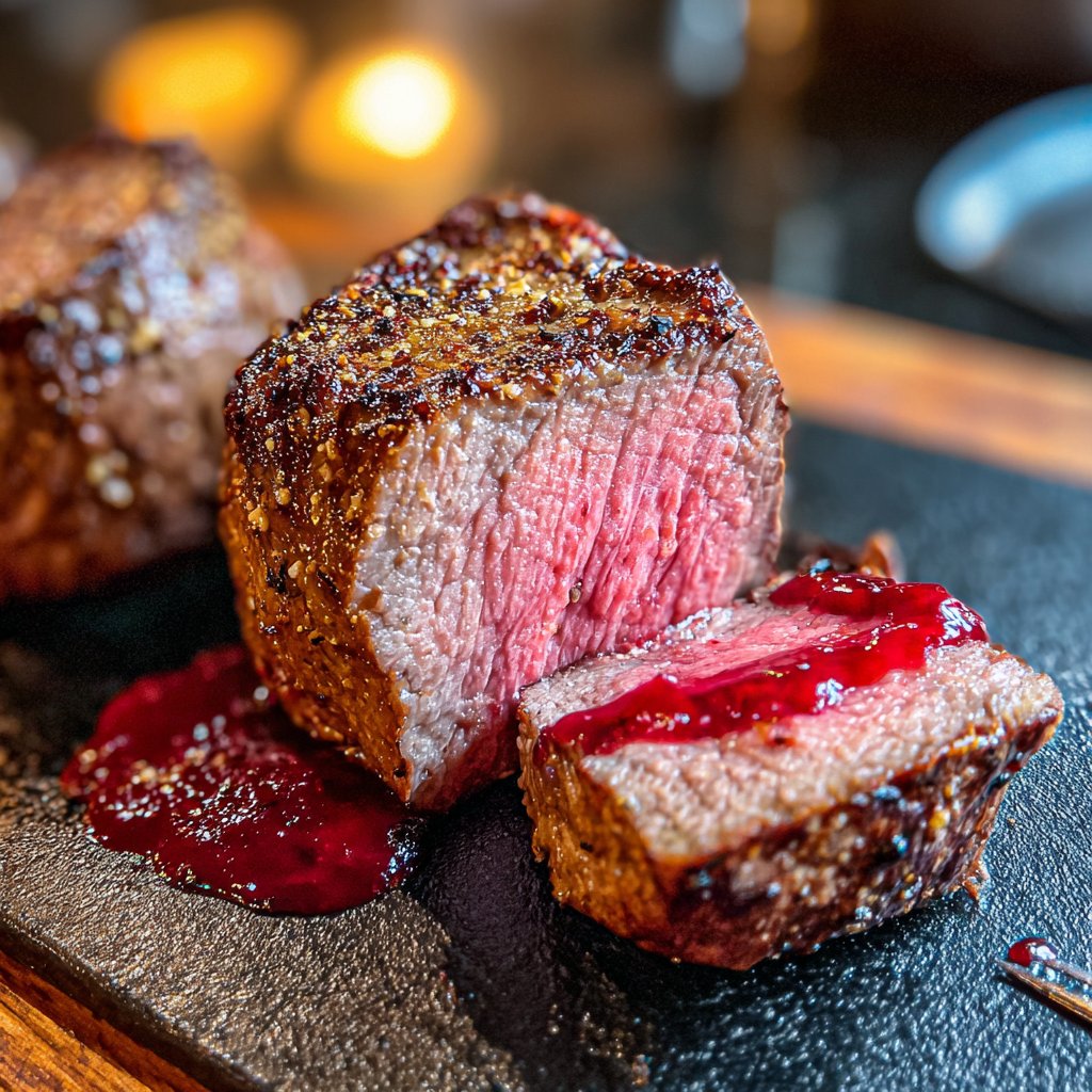 Romantic Filet Mignon with Red Wine Sauce