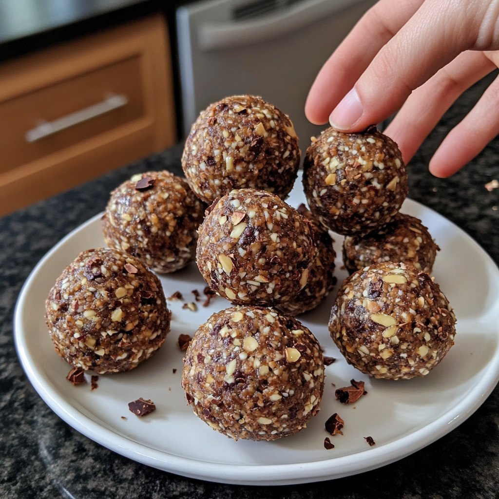 Protein Balls with Cocoa Nibs