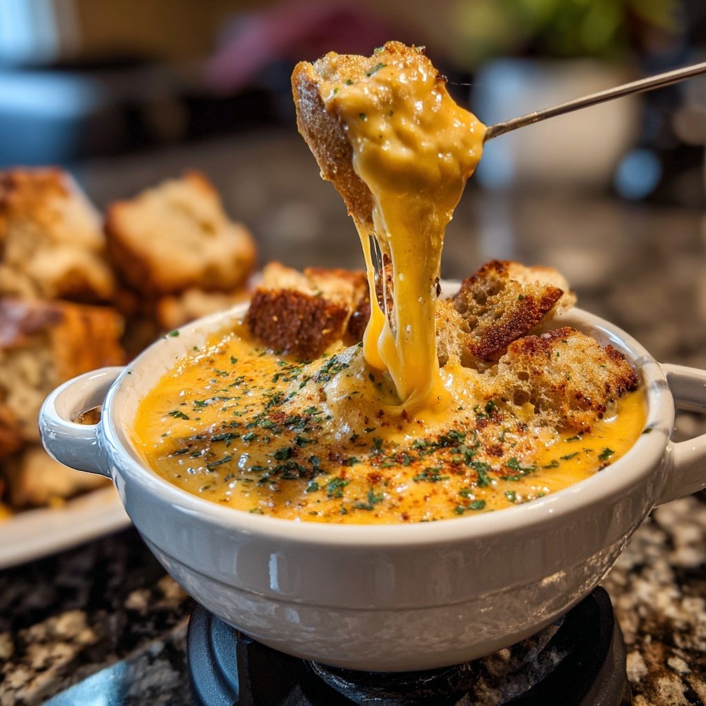 Fondue with Smoked Gouda Blend