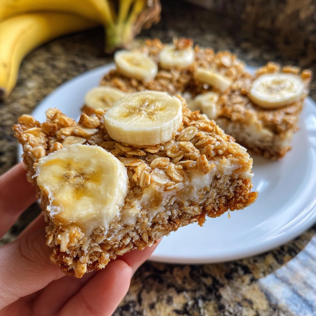 Banana Oat Yogurt Squares