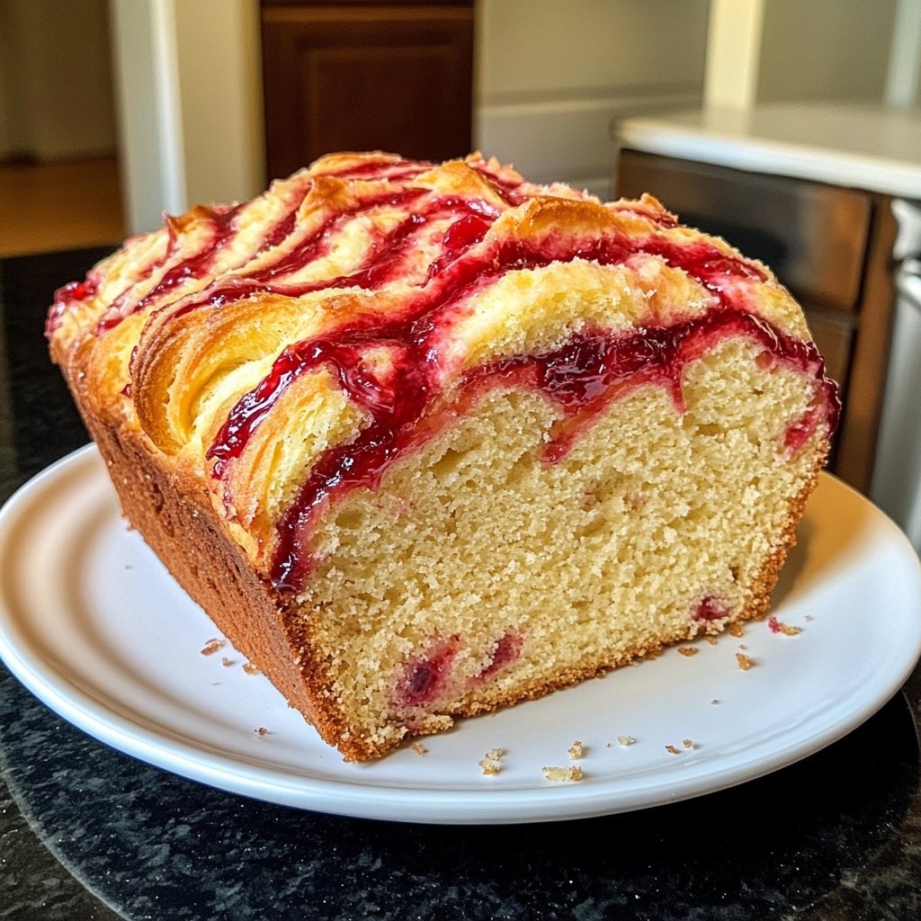 Raspberry Swirl Brioche Loaf Recipe for Breakfast or Dessert
